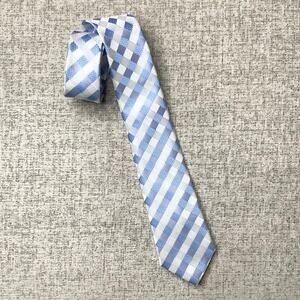 Express Blue And White Checkered Neck Tie
